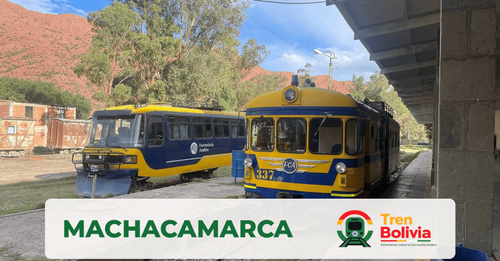 Estación de Machacamarca en el corredor de la Ferroviaria Andina
