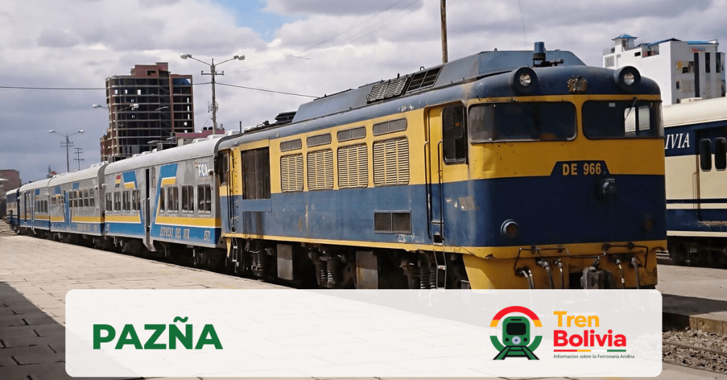 Estación de Pazña en el corredor de la Ferroviaria Andina