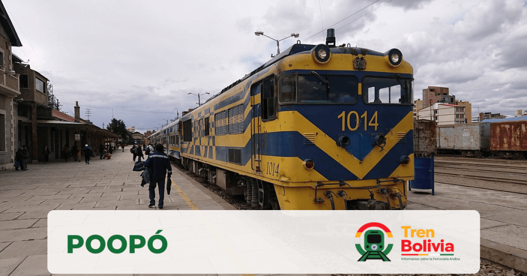 Estación de Poopó en el corredor de la Ferroviaria Andina
